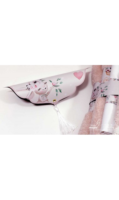 Trusou cu fluturi si flori ideal pentru un botez primavara Pink Spring 21